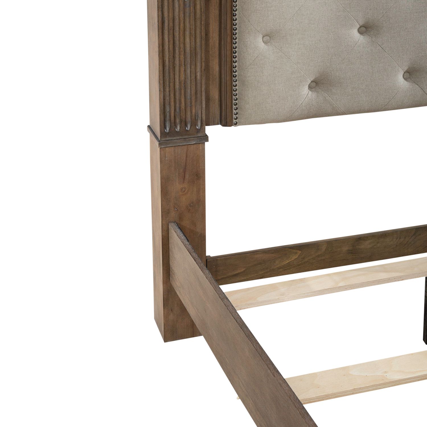 Carlisle Court Linen/Wood King Size Poster Bed