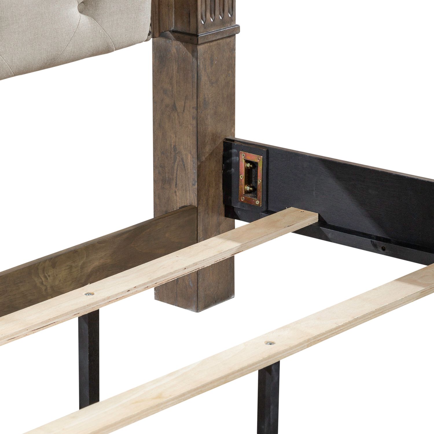 Carlisle Court Linen/Wood King Size Poster Bed