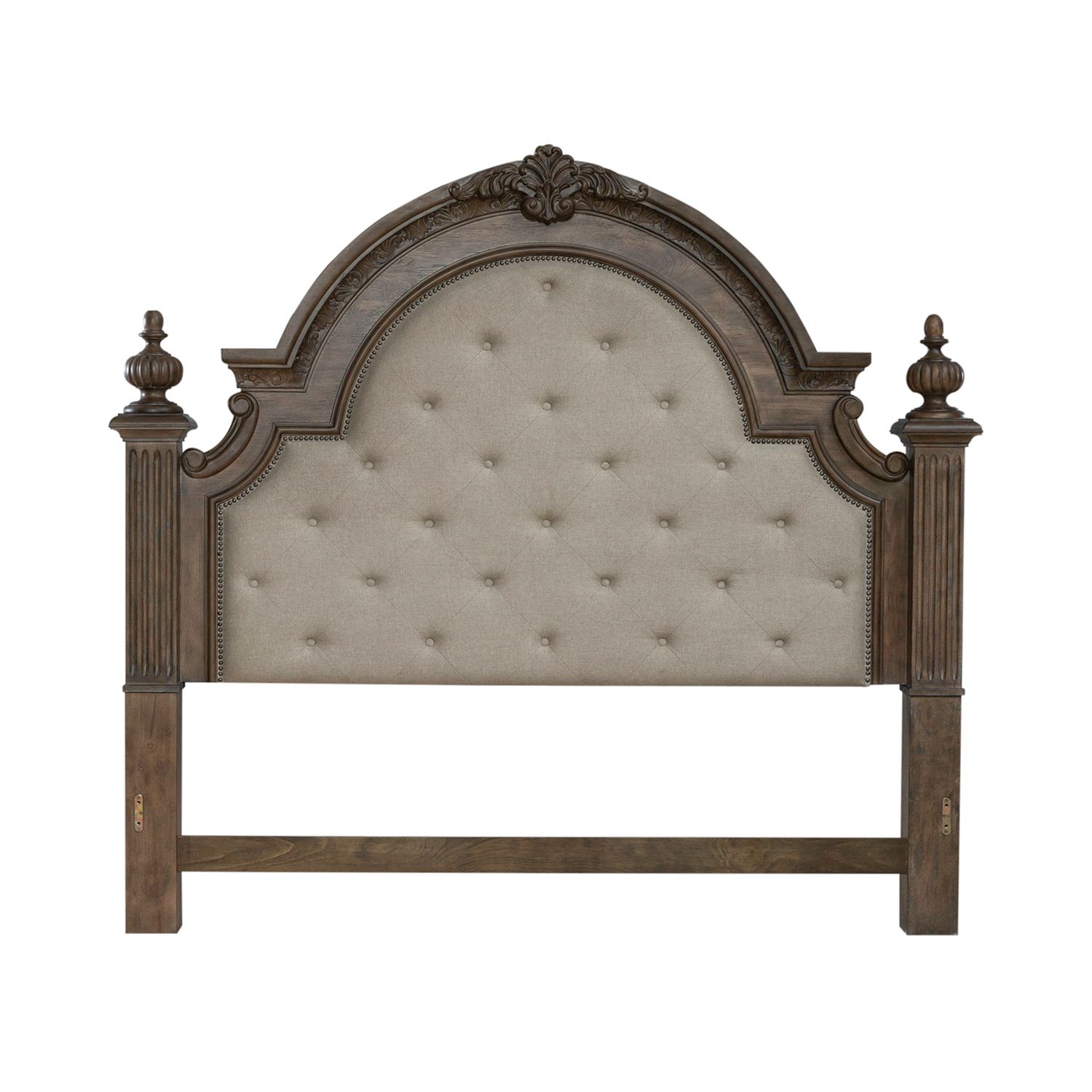 Carlisle Court Linen/Wood King Size Poster Bed
