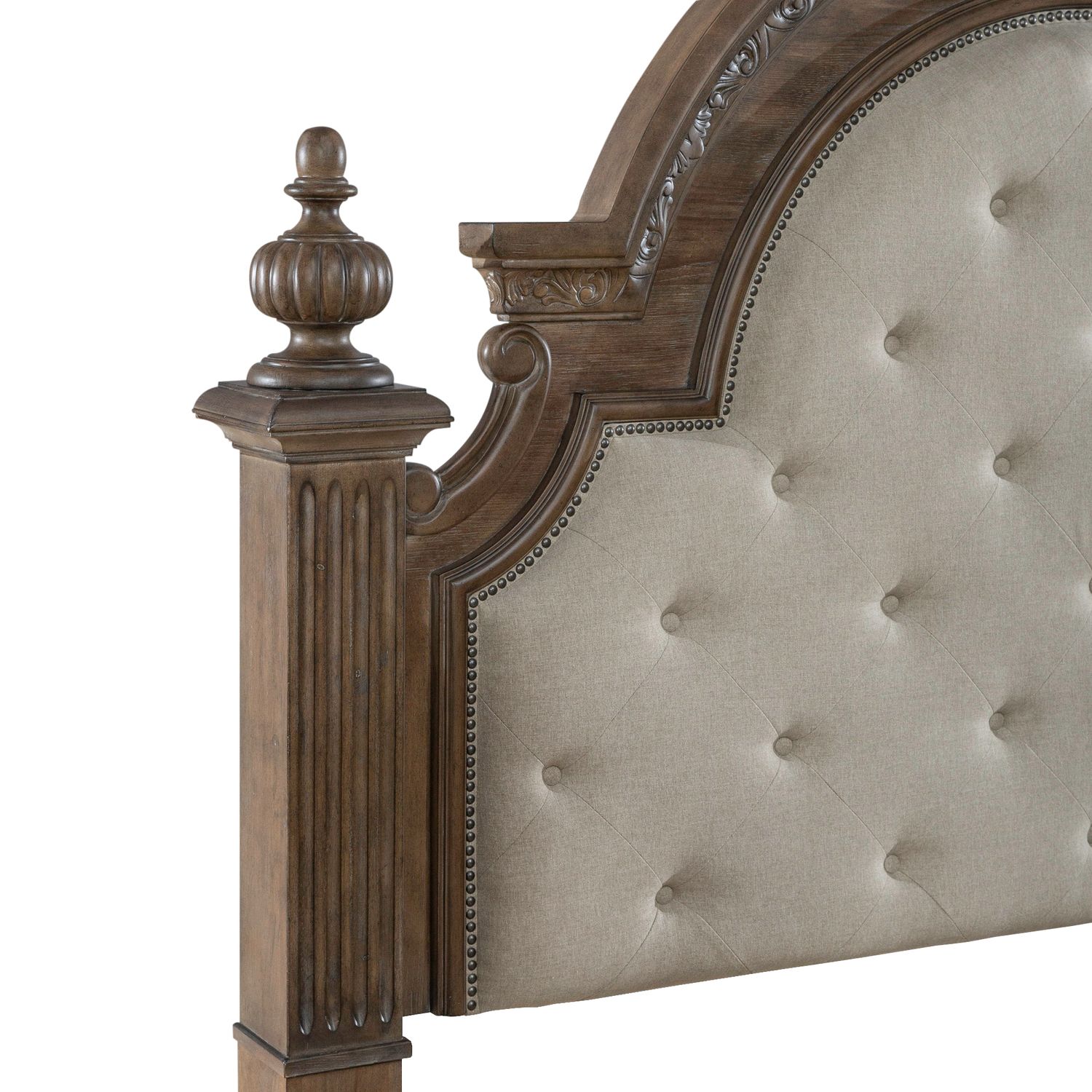 Carlisle Court Linen/Wood Poster Bedroom Set