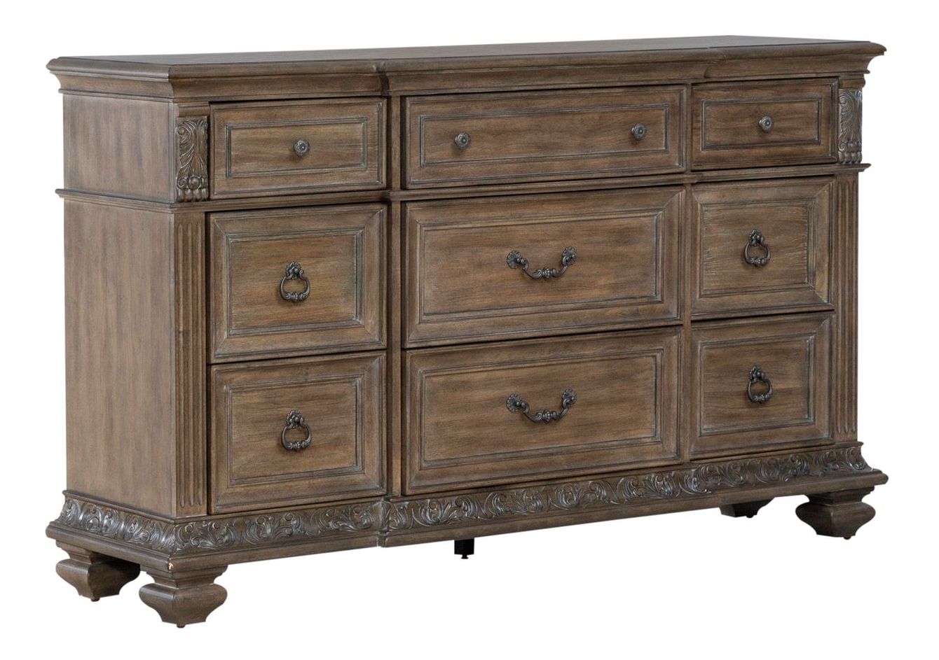 Carlisle Court Linen/Wood Poster Bedroom Set