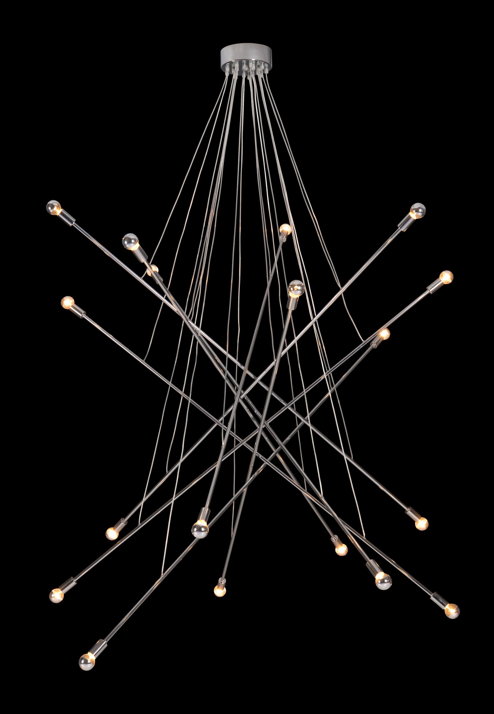 Belief Chromed Steel Ceiling Lamp