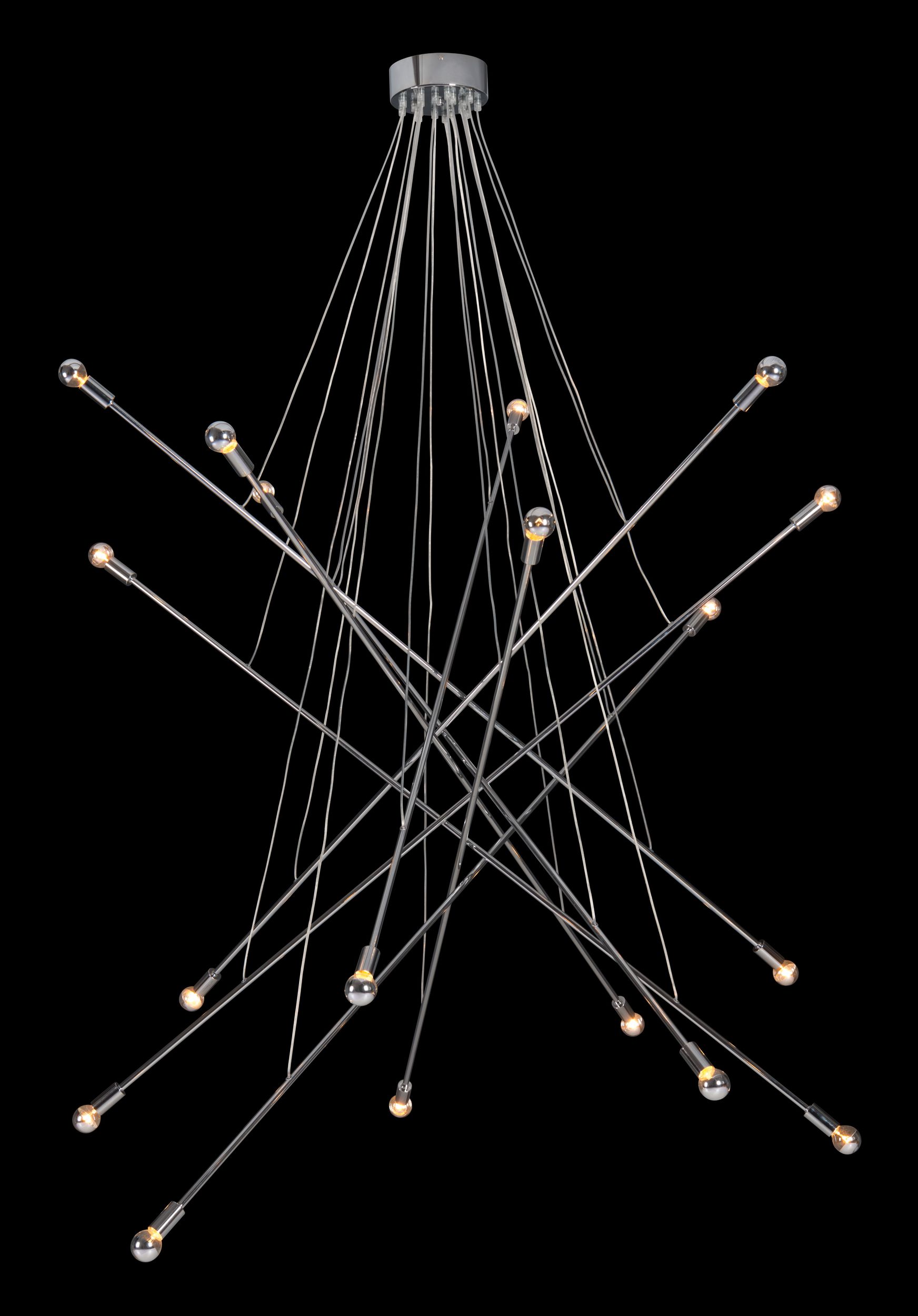 Belief Chromed Steel Ceiling Lamp