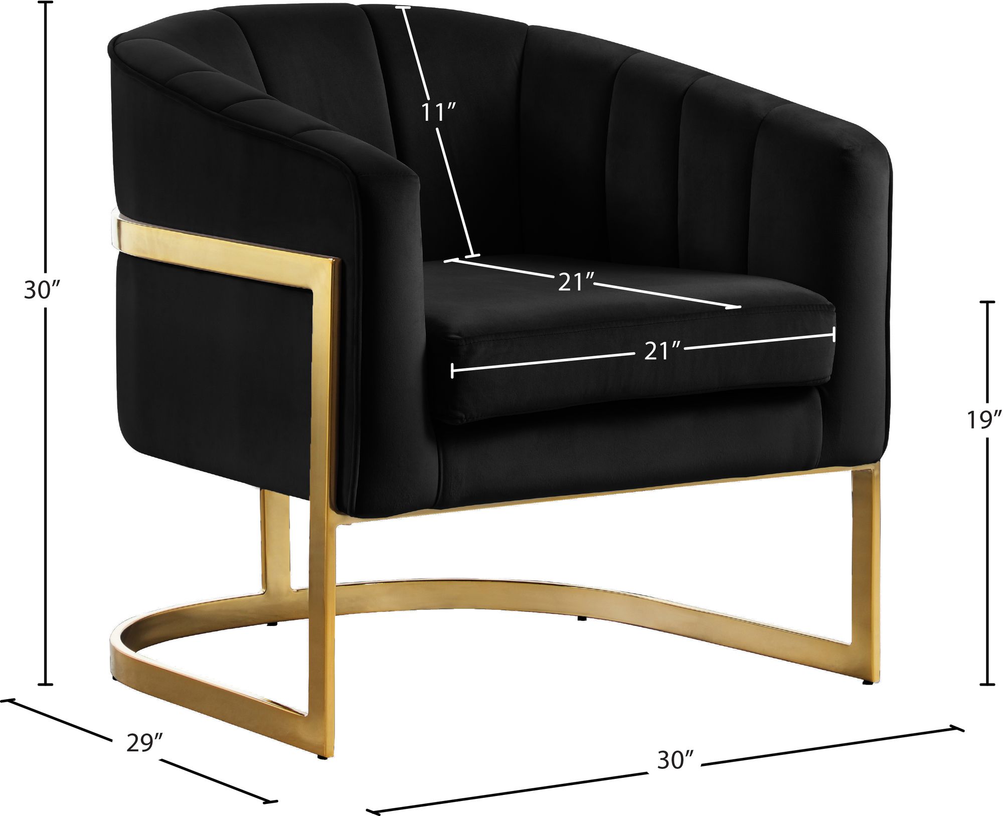 Carter Velvet Accent Chair