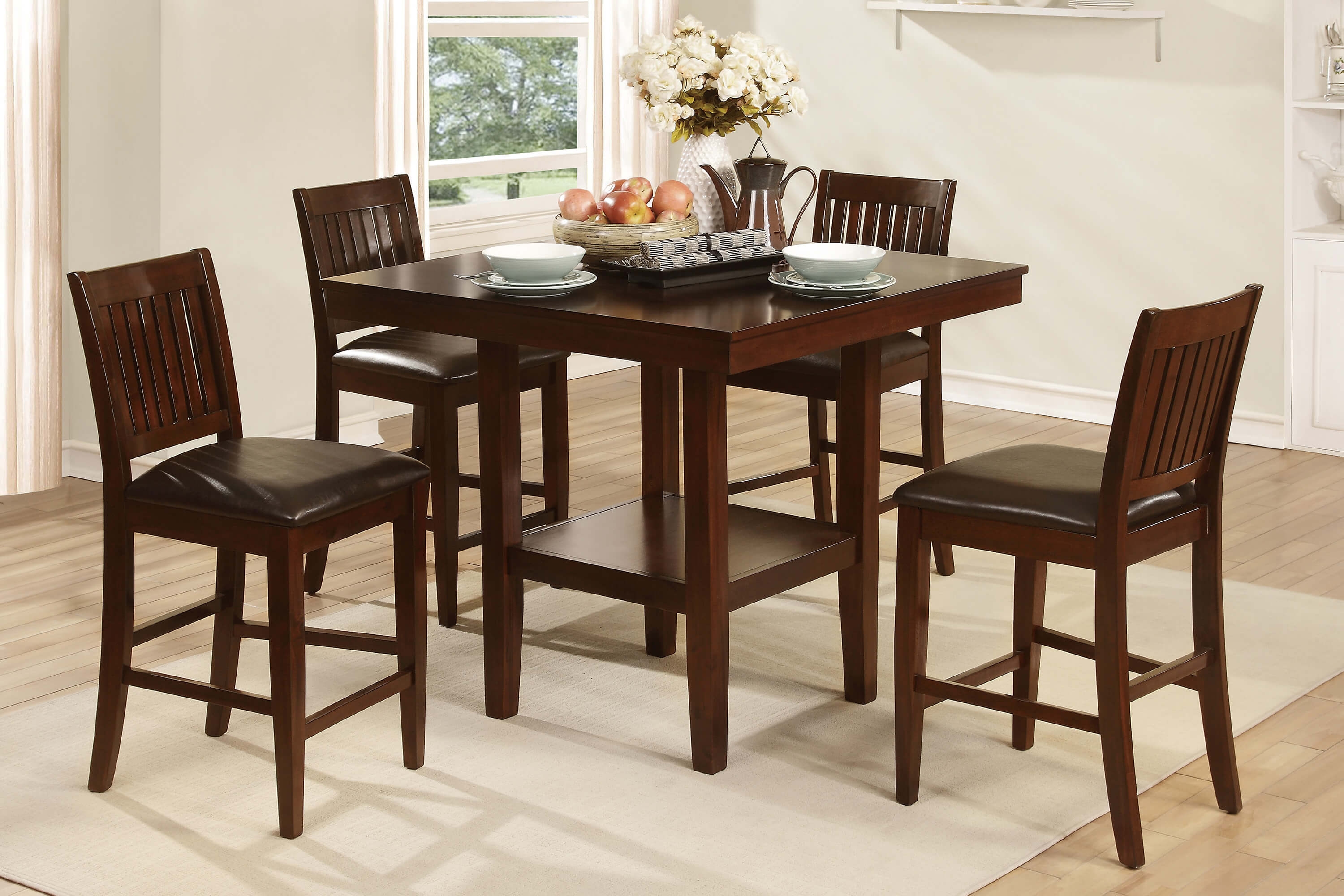 Galena Transitional Counter Dining Room Set (Table + 4 Chairs)