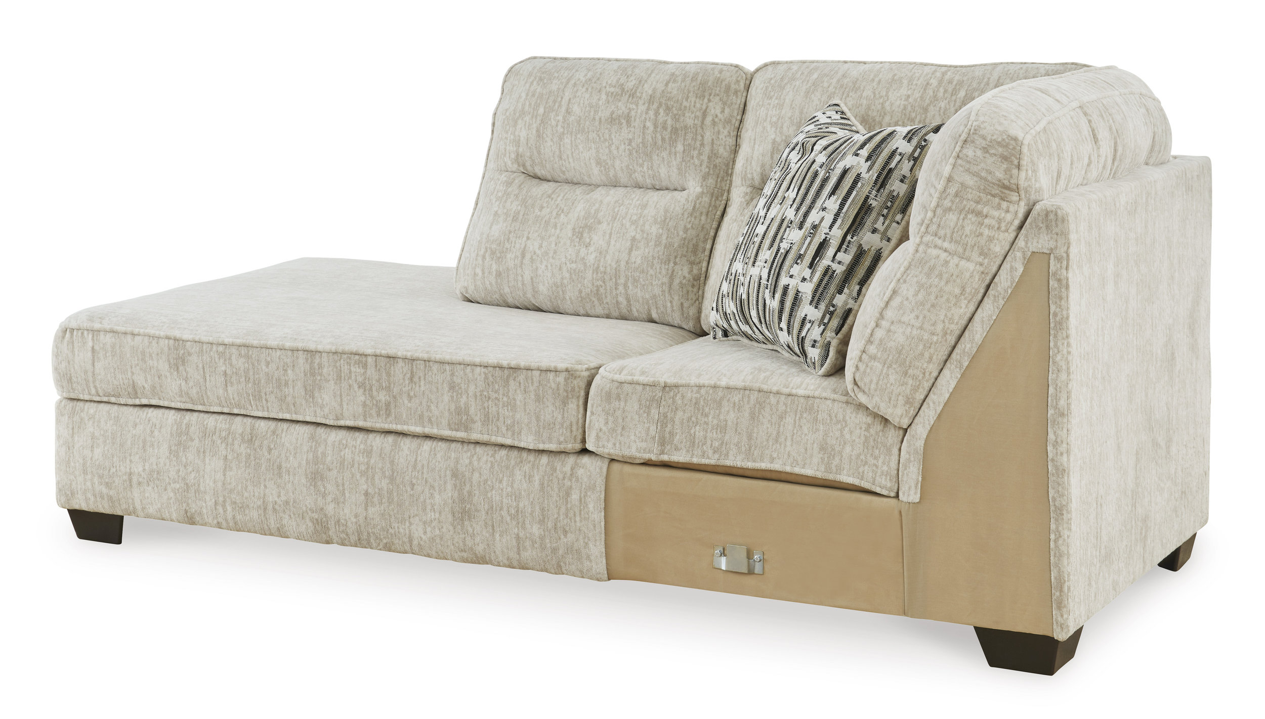 Lonoke Fabric L-Shaped 2-Piece Sectional Sofa w/Right Chaise
