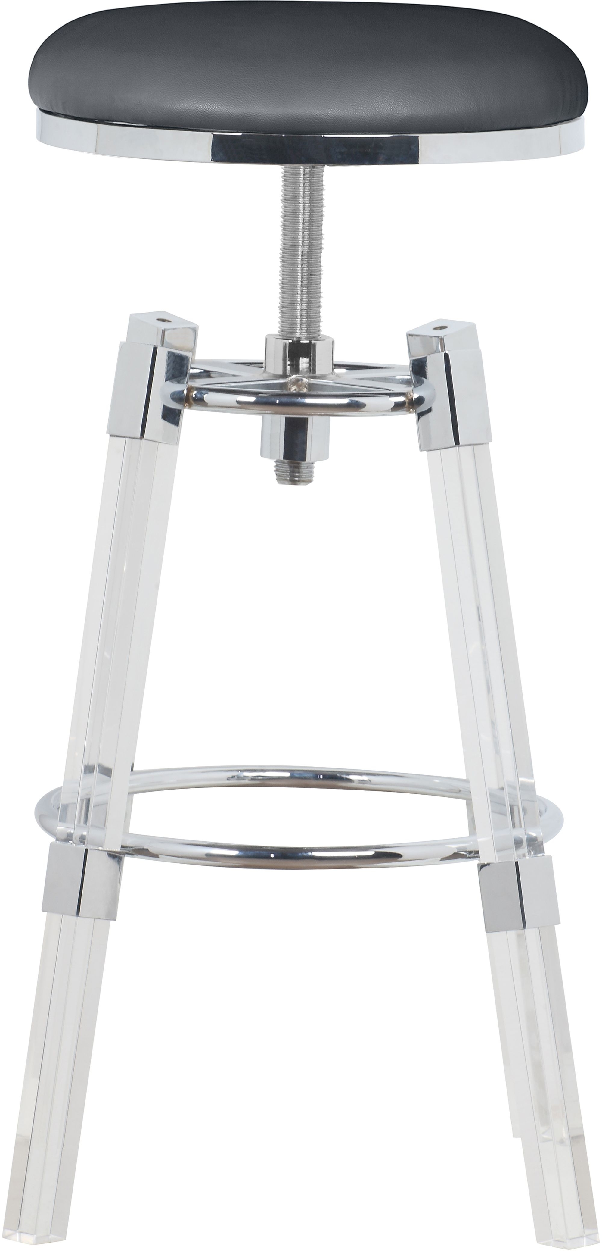 Venus Faux Leather Adjustable Stool with Thick Acrylic