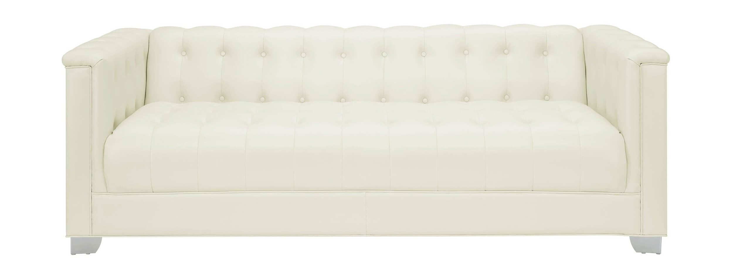 Chaviano Tufted Leatherette Sofa