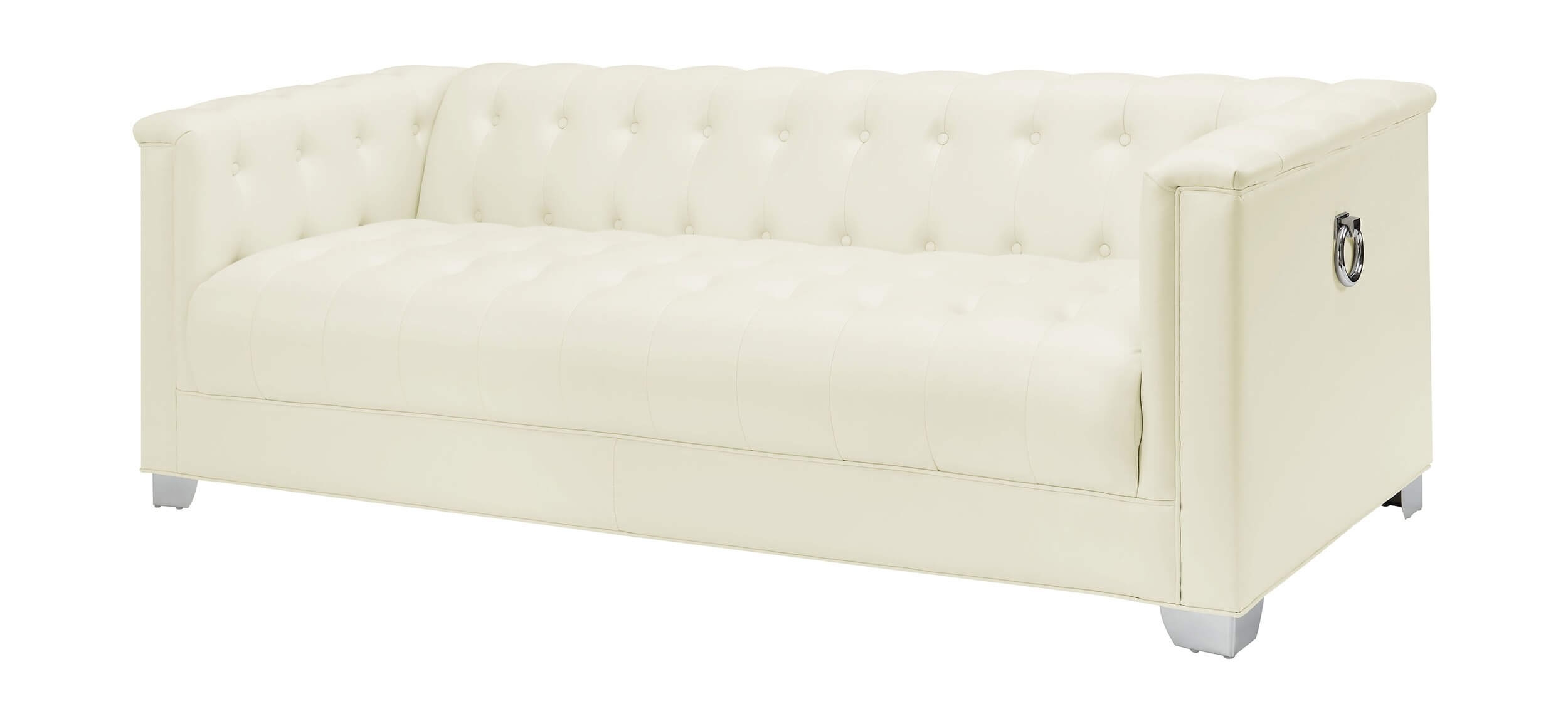Chaviano Tufted Leatherette Sofa