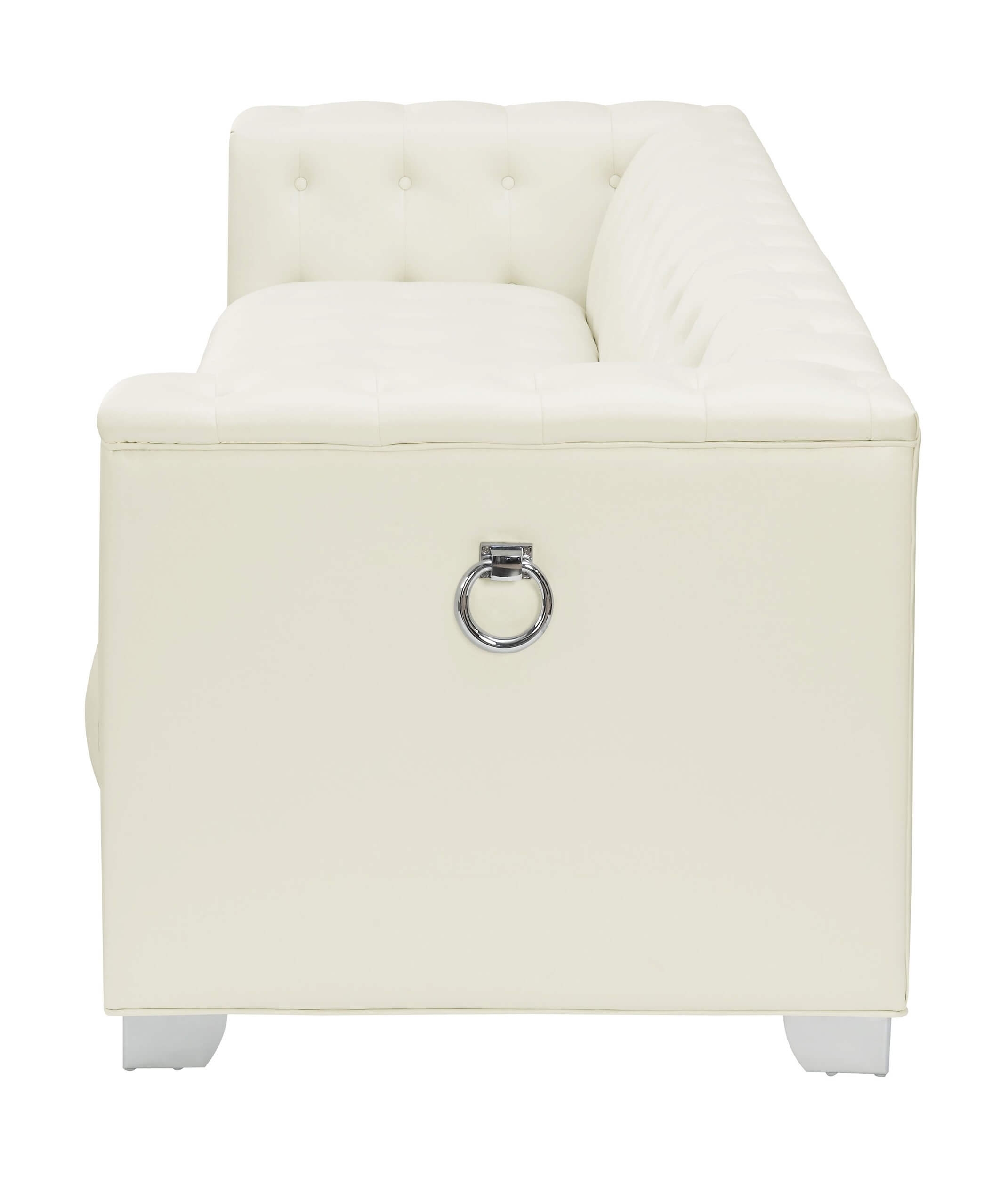 Chaviano Tufted Leatherette Sofa