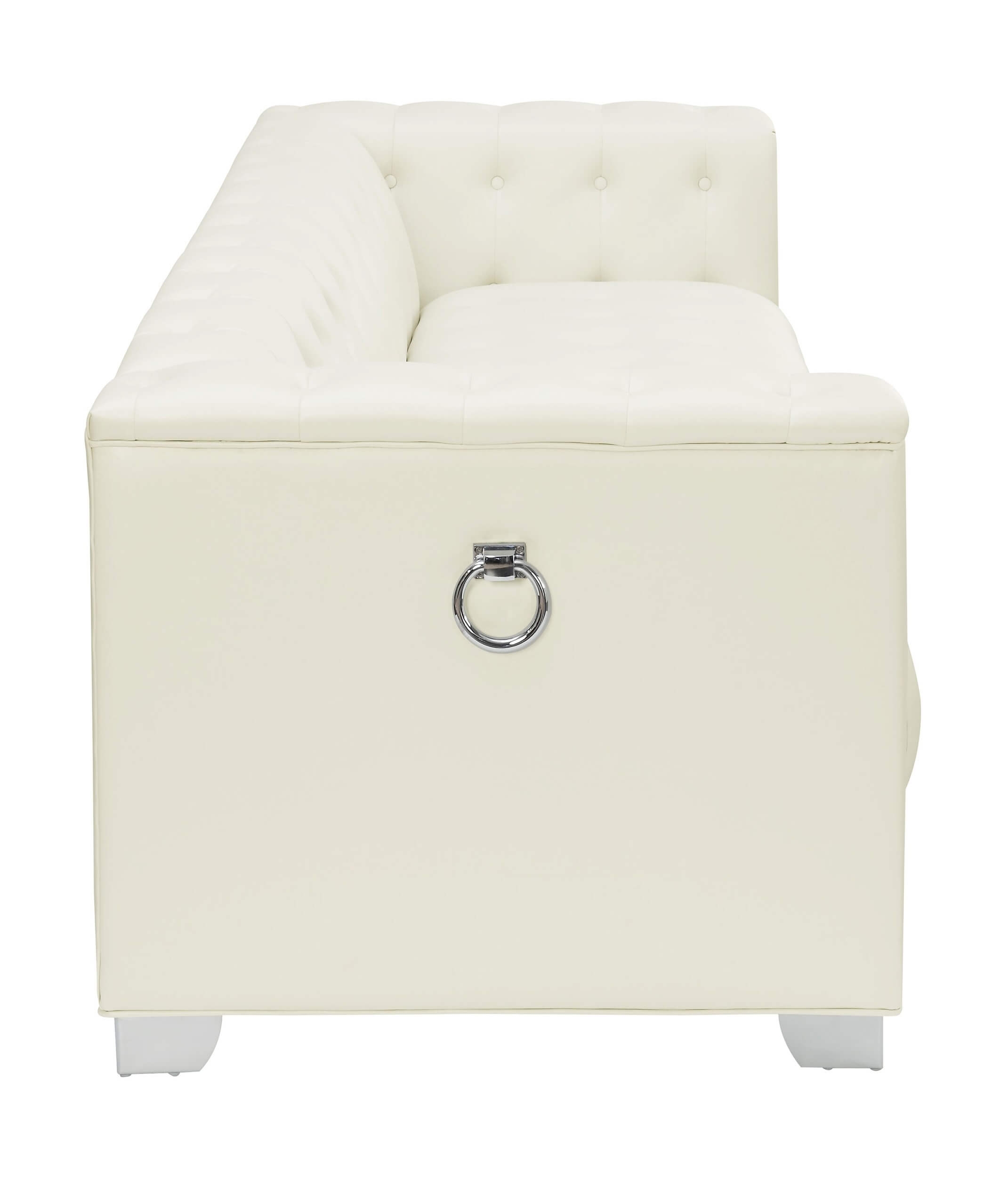 Chaviano Tufted Leatherette Sofa