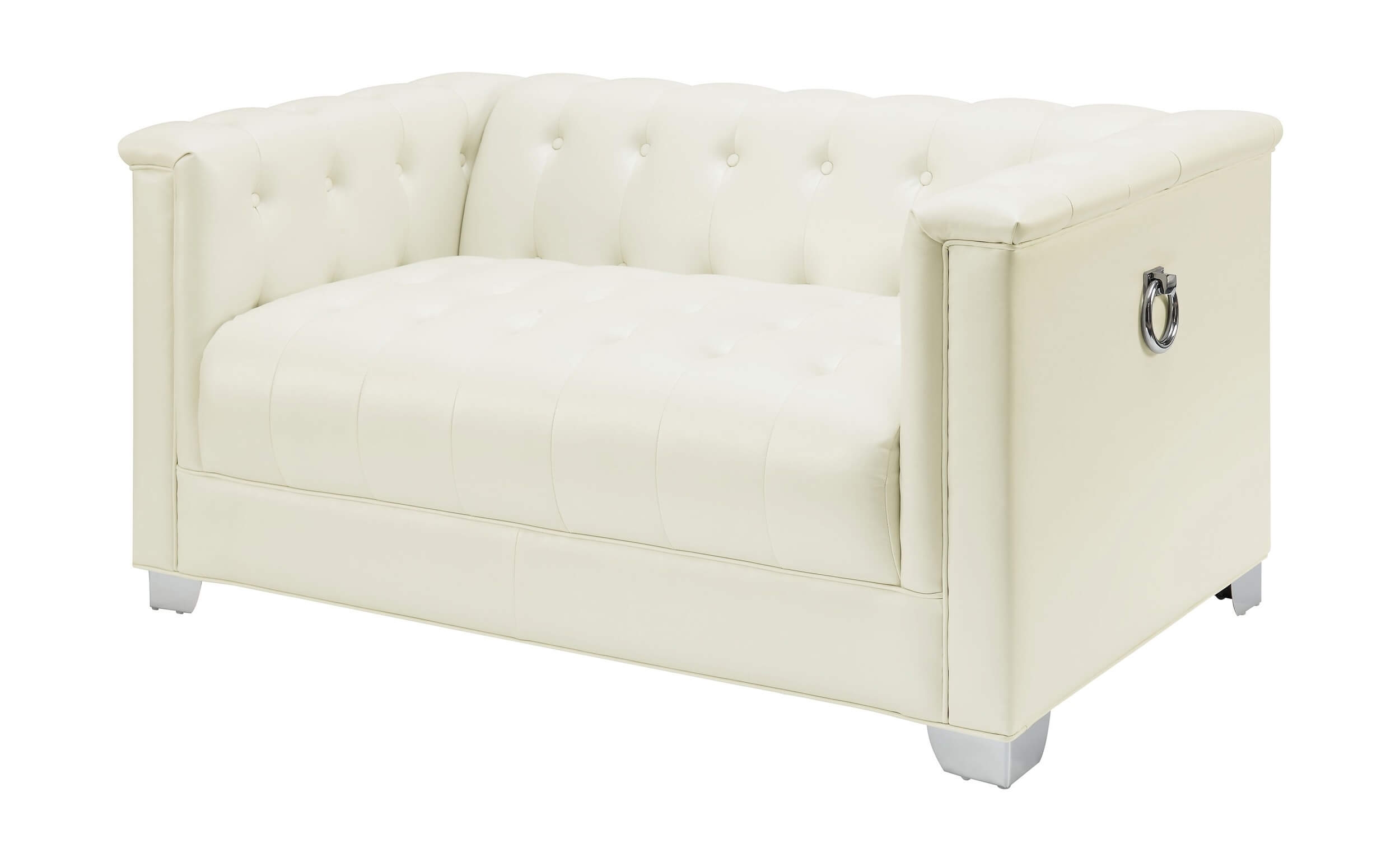 Coaster Living Room Chaviano 3-piece Upholstered Track Arm Sofa Set Pearl 