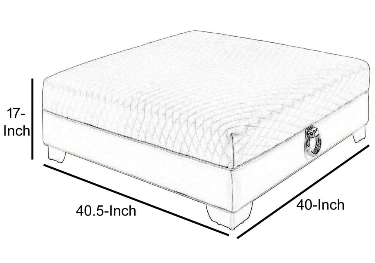 Chaviano Leatherette Ottoman