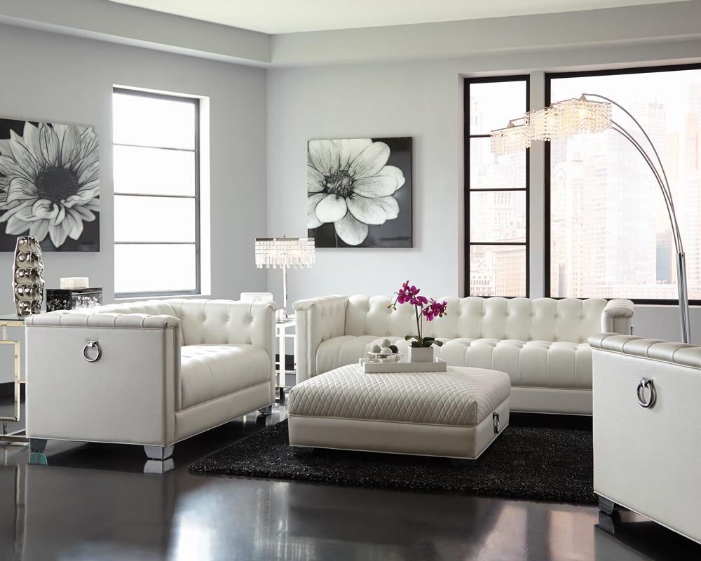 Chaviano Leatherette Ottoman