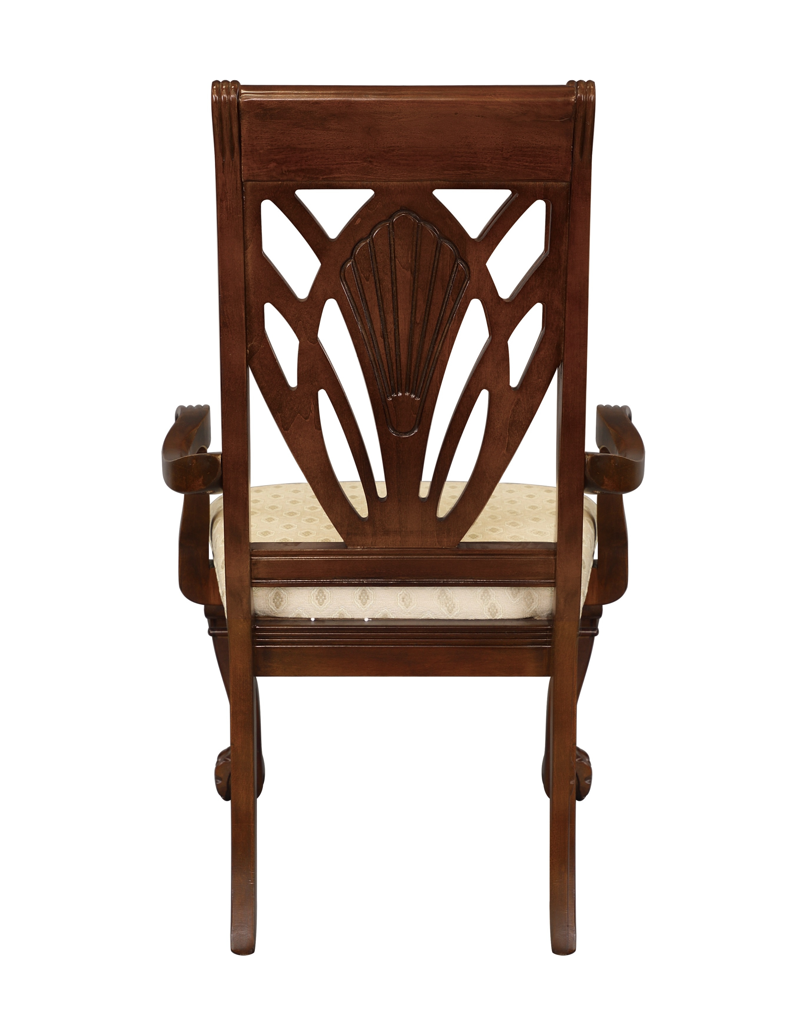Norwich Leg Classic Fabric/Wood Dining Arm Chair