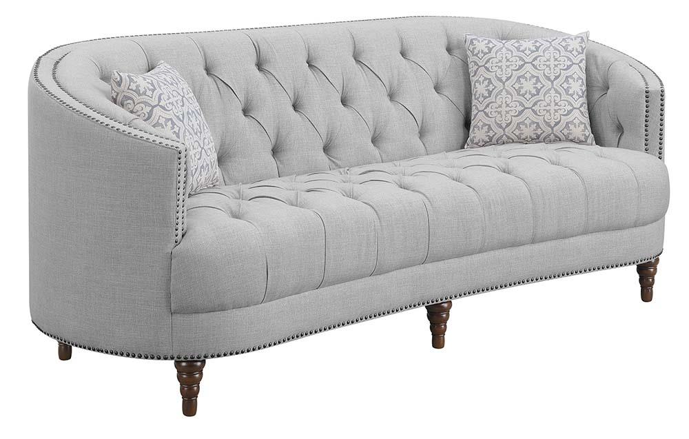 Avonlea Sloped Arm Tufted Fabric Living Room Set