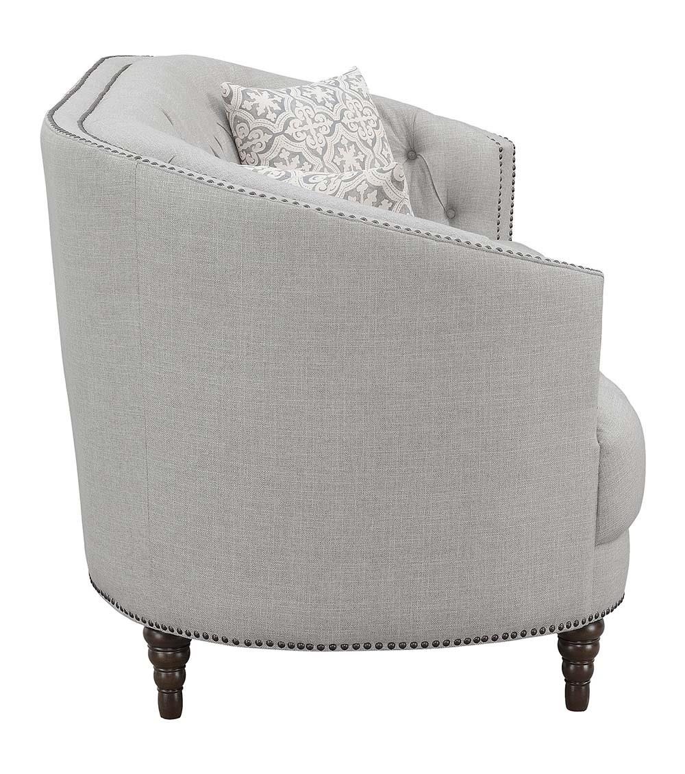 Avonlea Sloped Arm Tufted Fabric Velvet Sofa