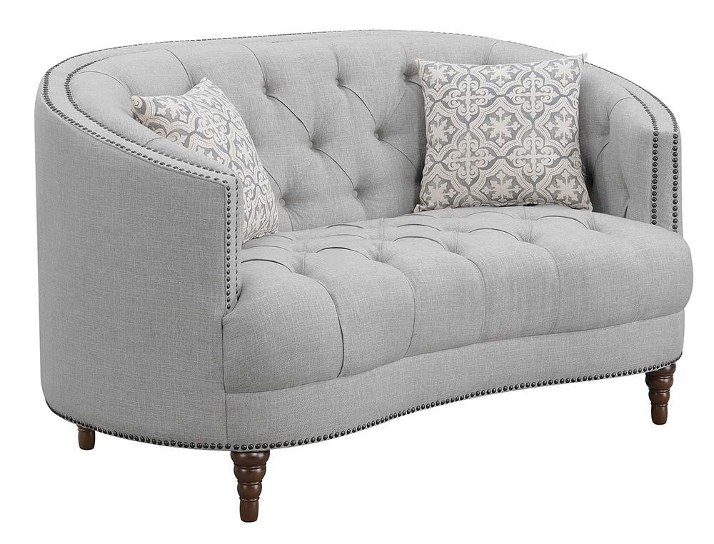 Avonlea Sloped Arm Tufted Fabric Living Room Set