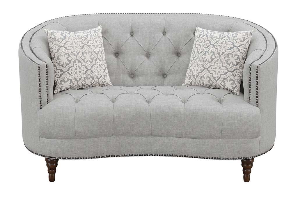 Avonlea Sloped Arm Tufted Fabric Living Room Set