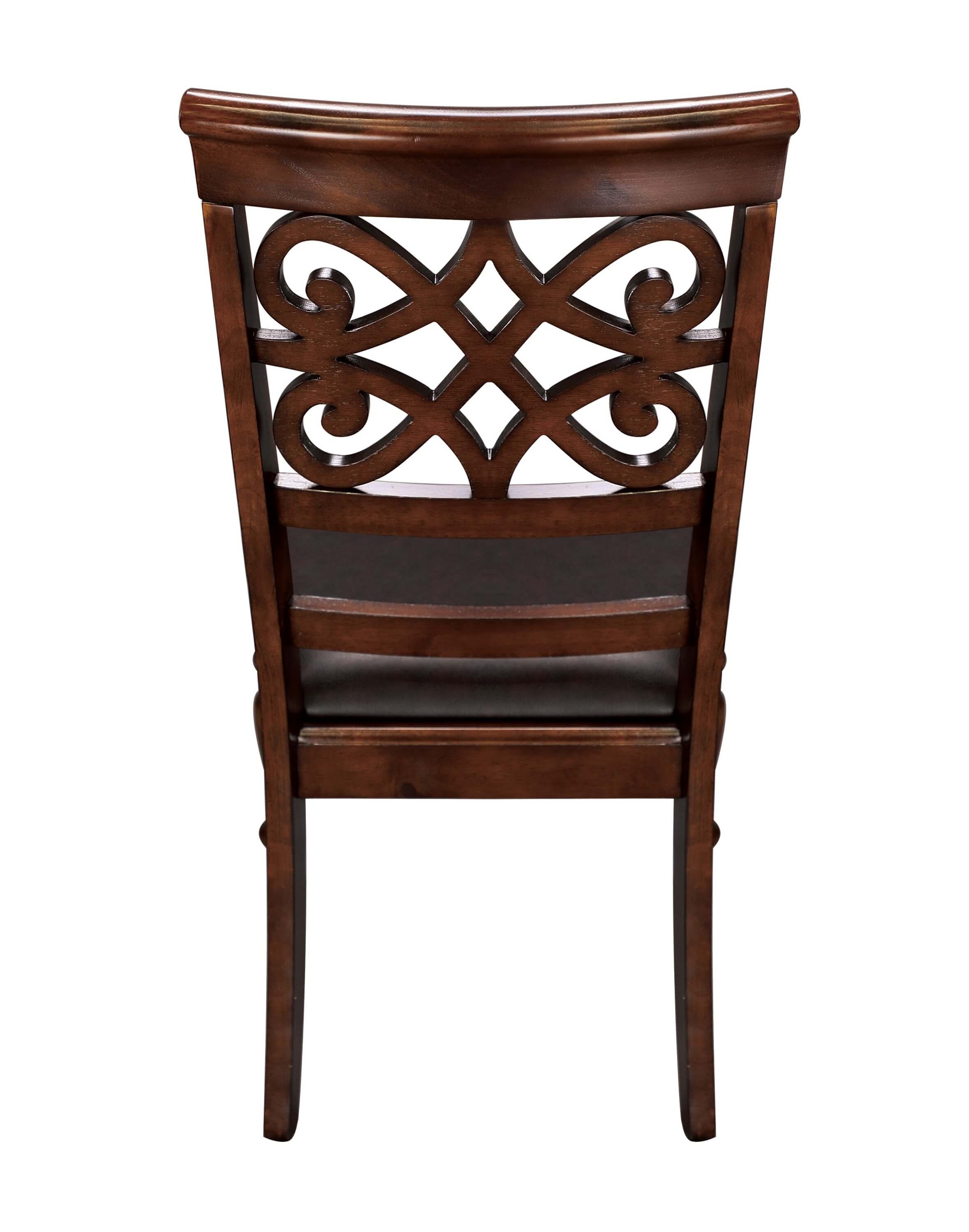 Creswell Leg Transitional Vinyl/Wood Dining Chair