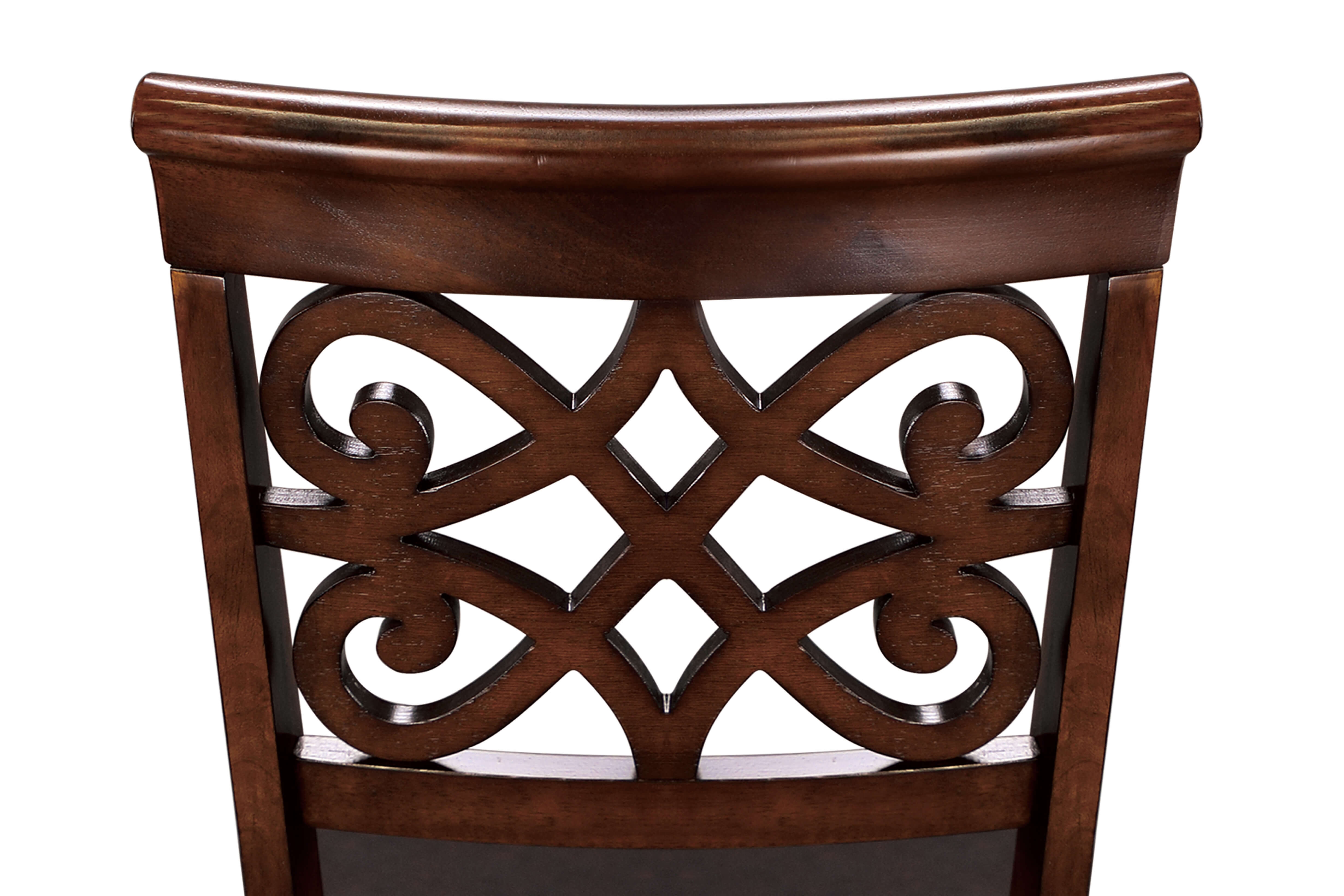 Creswell Leg Transitional Vinyl/Wood Dining Chair