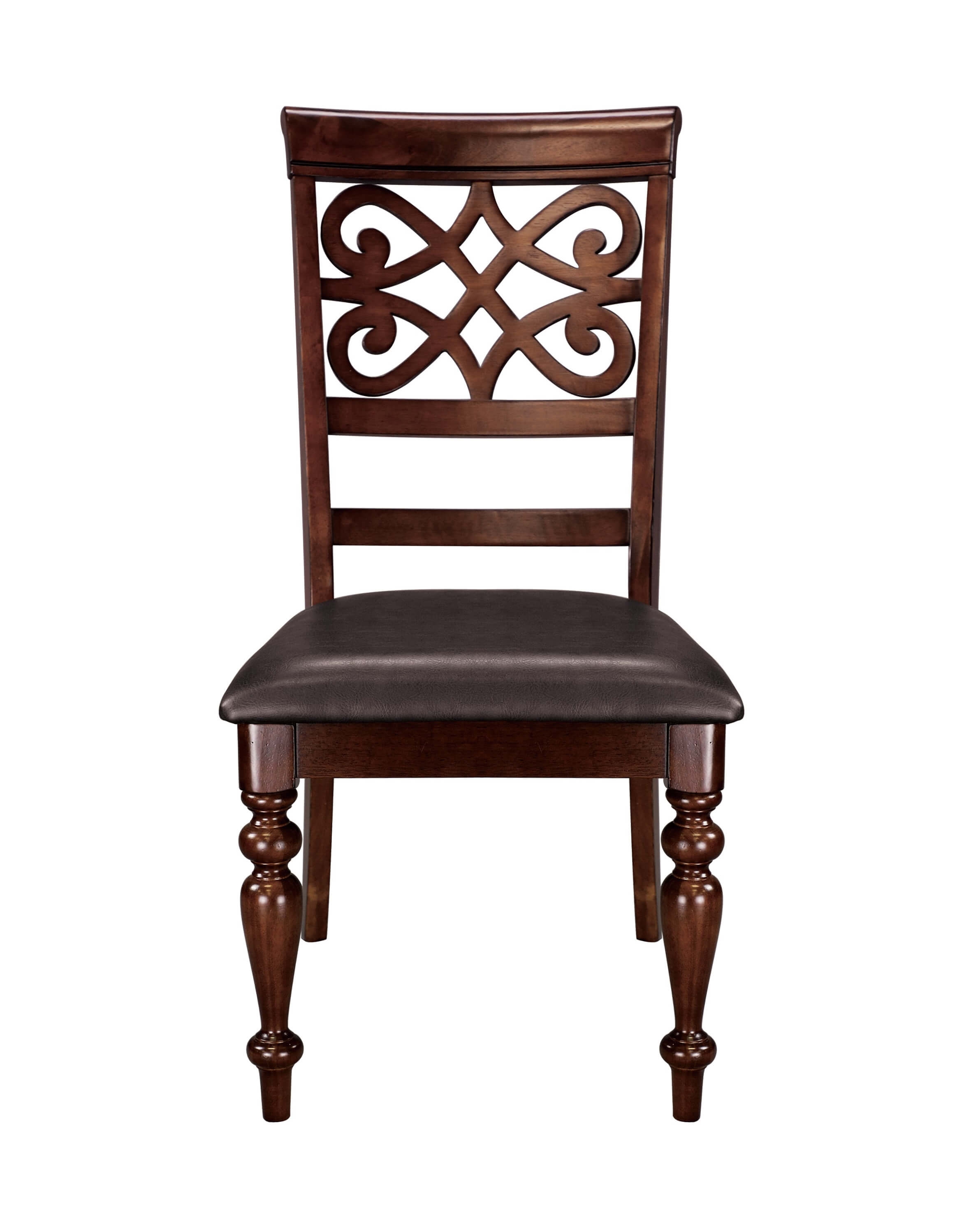 Creswell Leg Transitional Vinyl/Wood Dining Chair