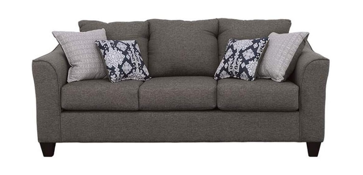 Coaster Living Room Salizar Upholstered Flared Arm Sofa Charcoal Grey