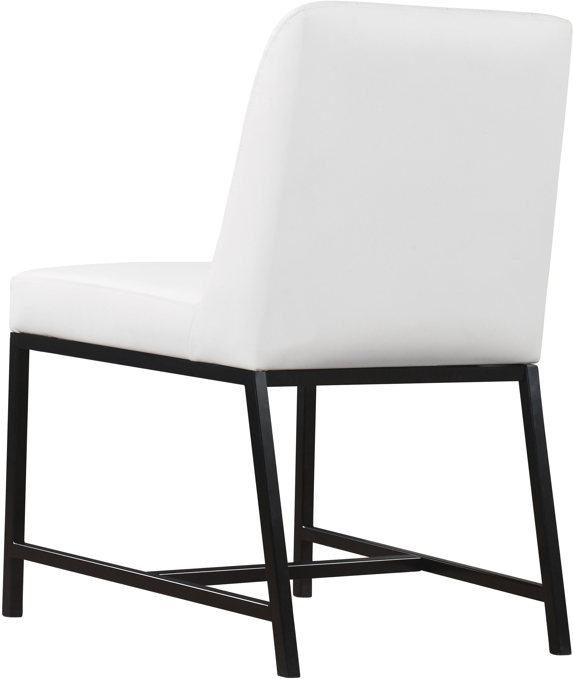 Bryce Faux Leather Dining Chair with Matte Black Metal Legs