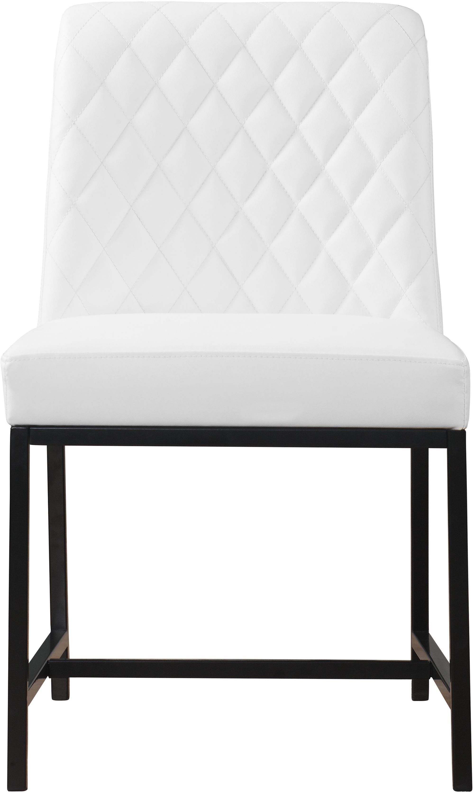Bryce Faux Leather Dining Chair with Matte Black Metal Legs