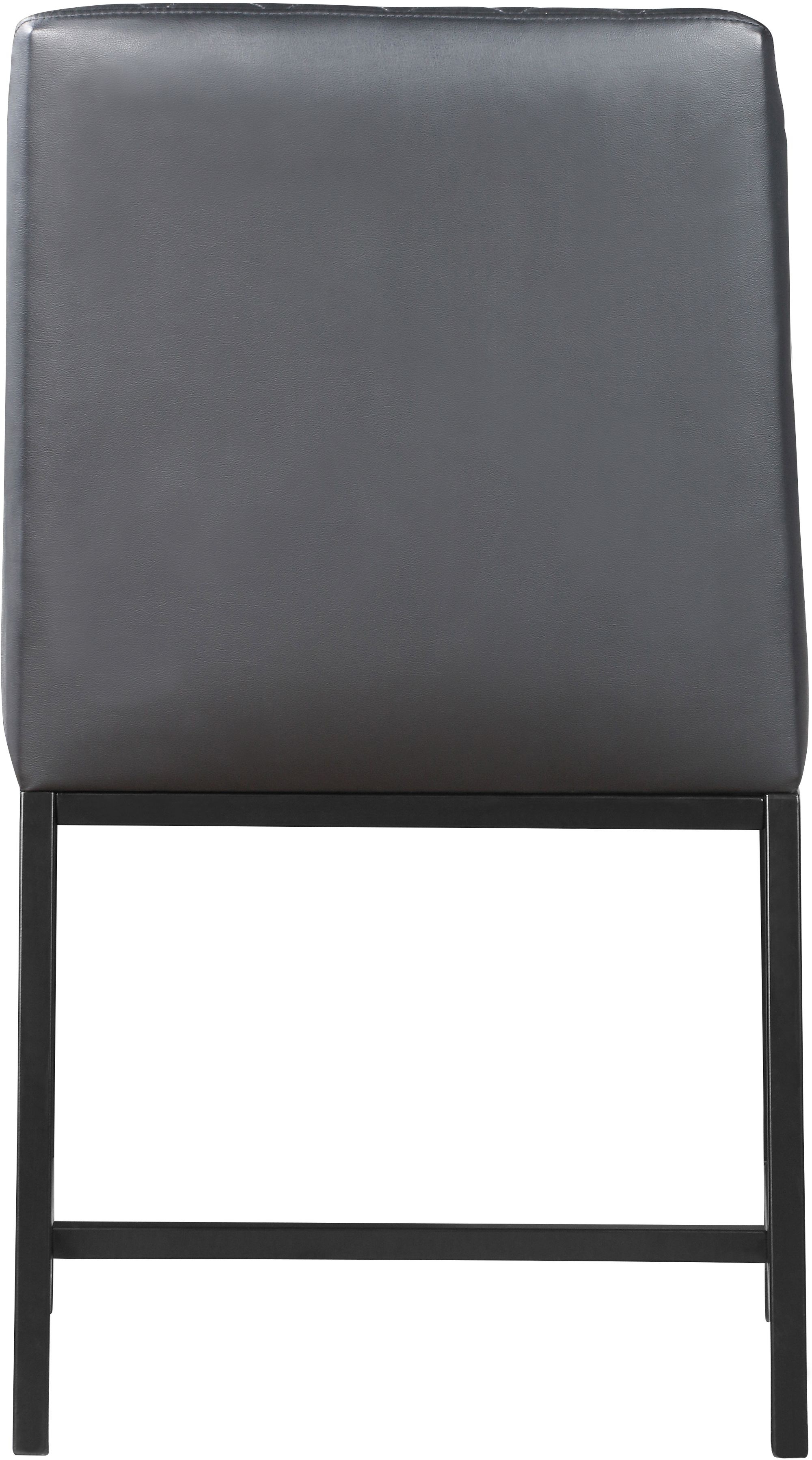 Bryce Faux Leather Dining Chair with Matte Black Metal Legs