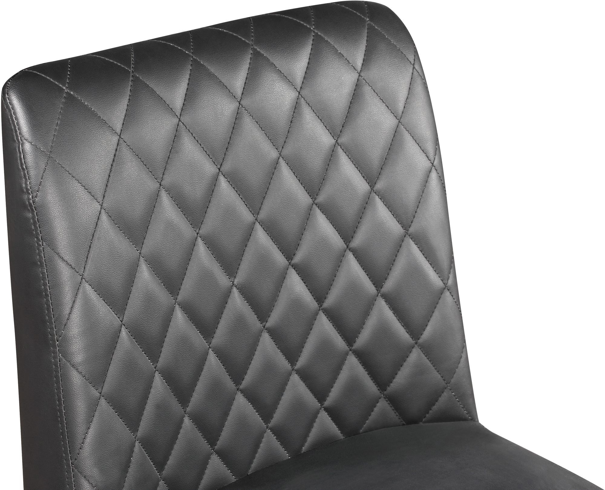 Bryce Faux Leather Dining Chair with Matte Black Metal Legs