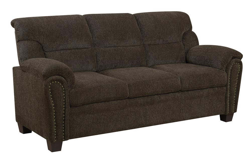 Clemintine Chenille Living Room Set with Nailhead Trim