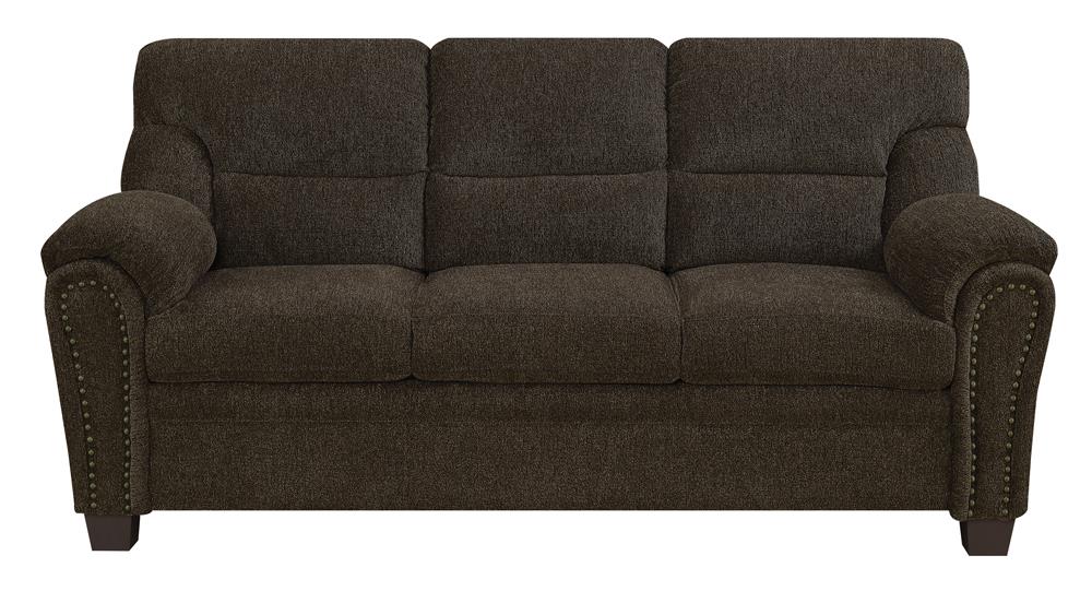 Clemintine Chenille Sofa with Nailhead Trim