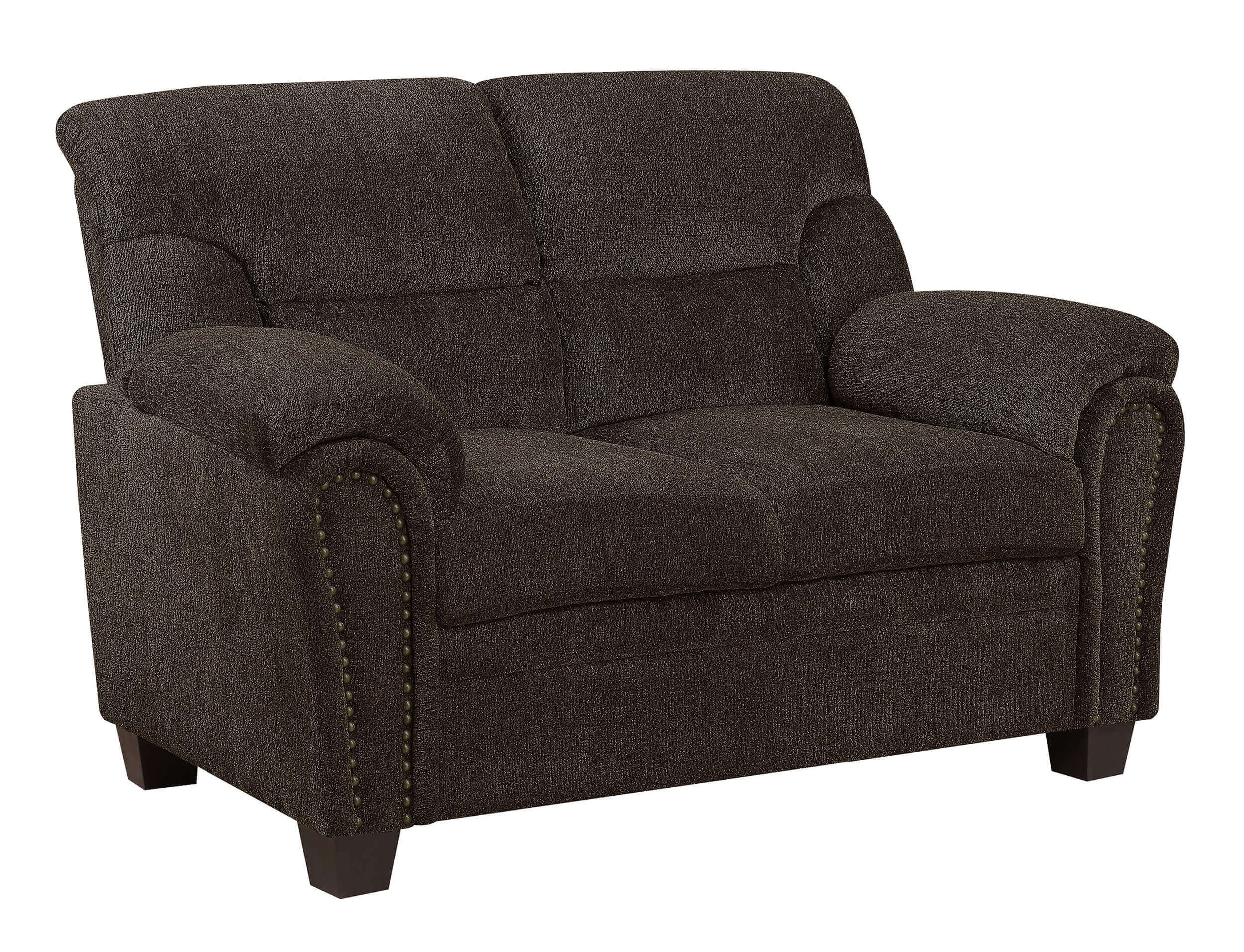 Clemintine Chenille Living Room Set with Nailhead Trim