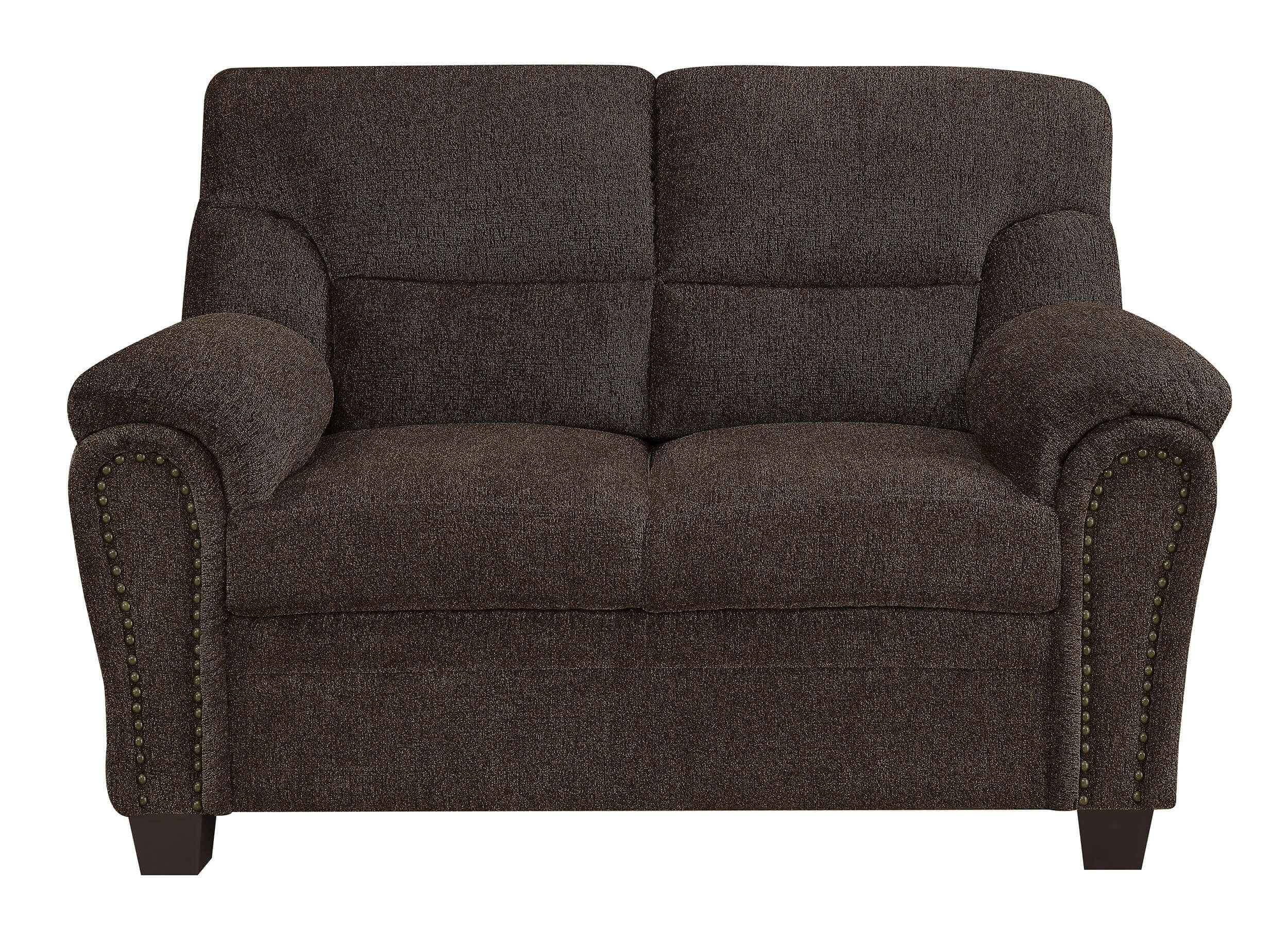 Clemintine Chenille Loveseat with Nailhead Trim