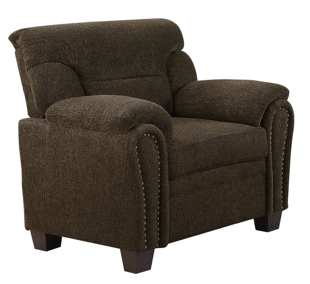 Clemintine Chenille Living Room Set with Nailhead Trim