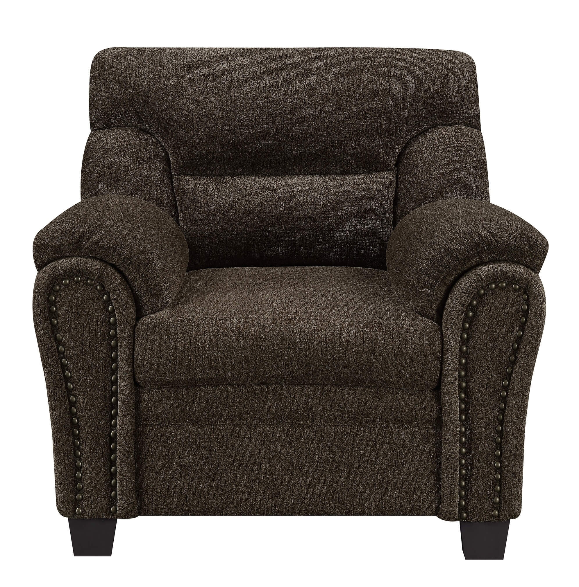 Clemintine Chenille Chair with Nailhead Trim