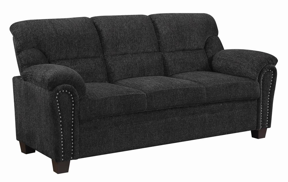 Clemintine Chenille Sofa with Nailhead Trim