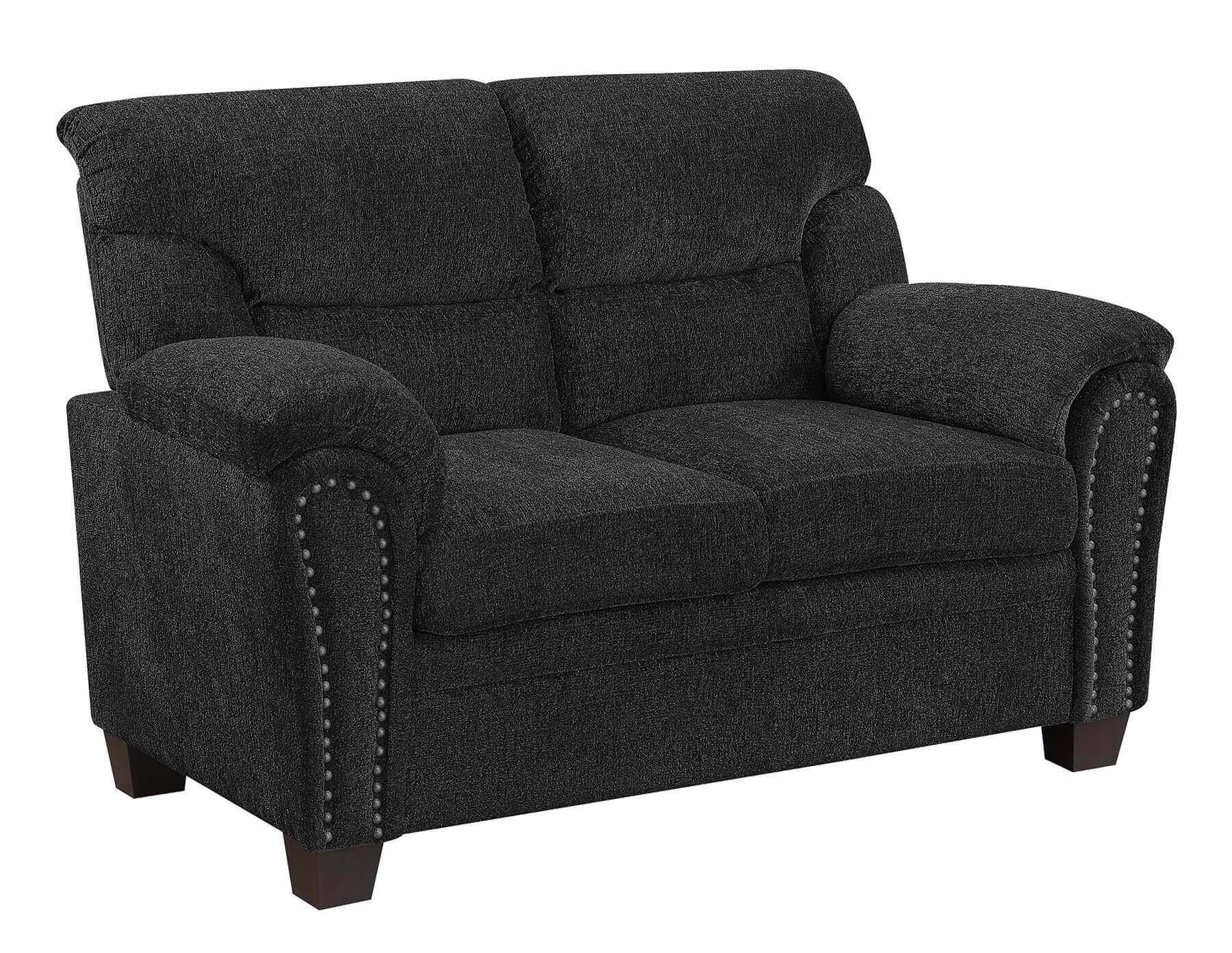 Clemintine Chenille Living Room Set with Nailhead Trim