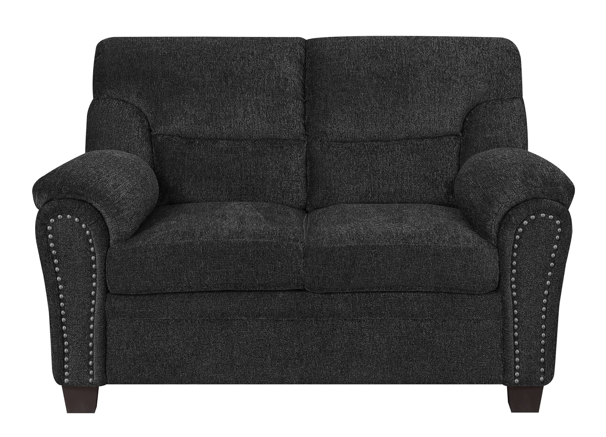 Clemintine Chenille Living Room Set with Nailhead Trim