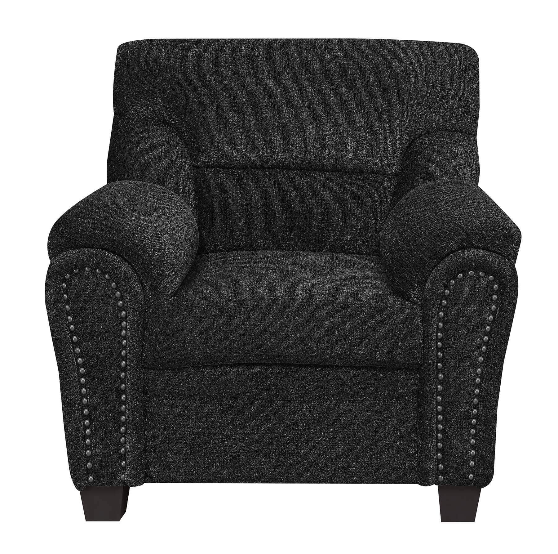 Clemintine Chenille Living Room Set with Nailhead Trim