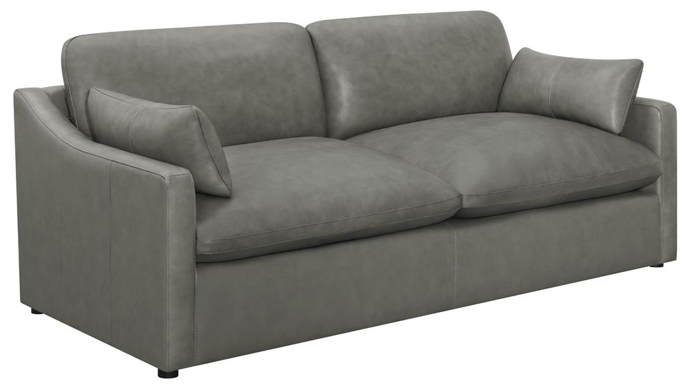 Grayson Sloped Arm Top Grain Leather Living Room Set