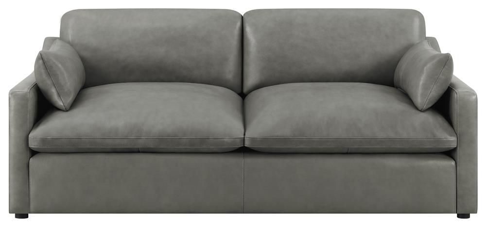 Grayson Sloped Arm Top Grain Leather Living Room Set