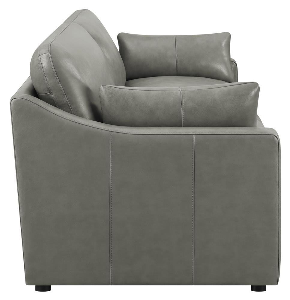 Grayson Sloped Arm Top Grain Leather Living Room Set