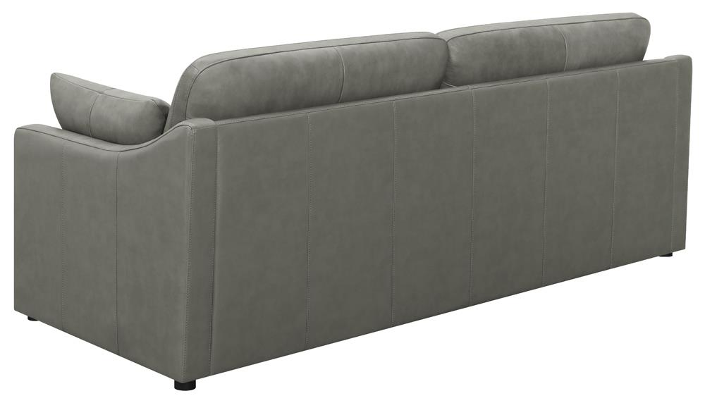 Grayson Sloped Arm Top Grain Leather Living Room Set