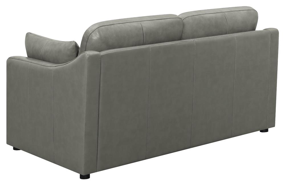 Grayson Sloped Arm Top Grain Leather Living Room Set