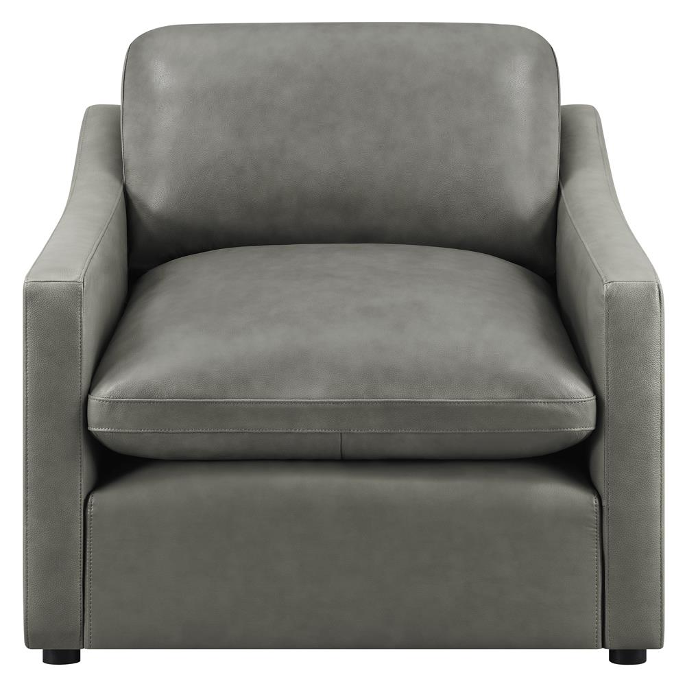Grayson Sloped Arm Top Grain Leather Living Room Set
