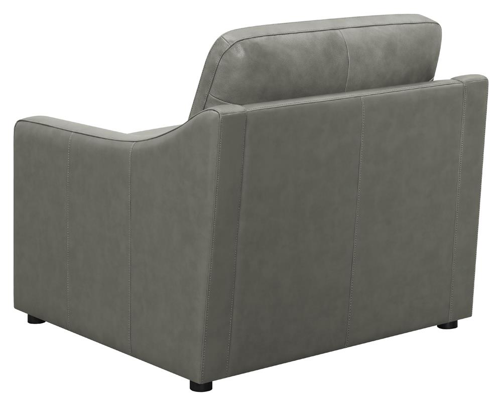 Grayson Sloped Arm Top Grain Leather Chair