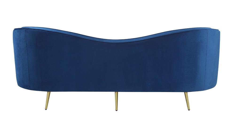 Sophia Channel Tufted Back Velvet Living Room Set