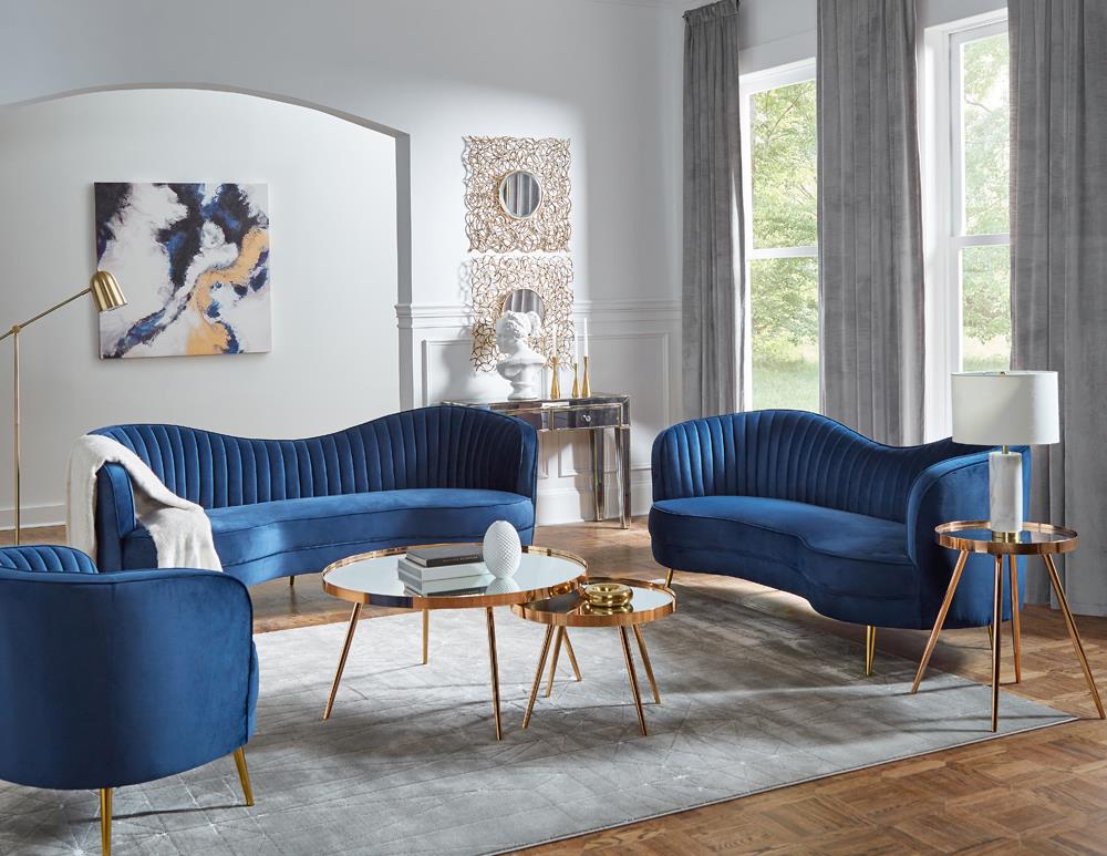 Sophia Vertical Channel Tufted Velvet Chair